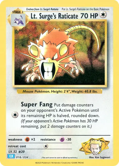 Lt. Surge's Raticate