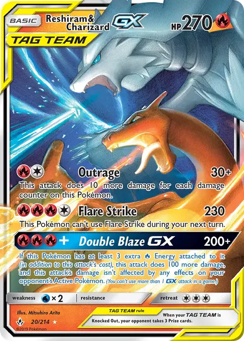 Reshiram e Charizard GX